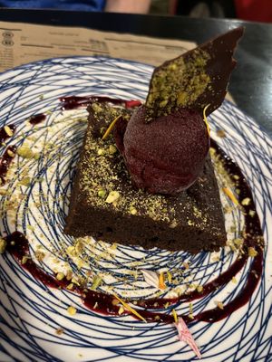 Chocolate Brownie 🍫  at MESTIZA in Valencia