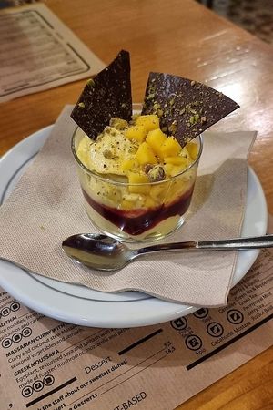 Mango mousse at MESTIZA in Valencia