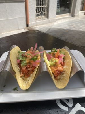 Jackfruit tacos   at MESTIZA in Valencia