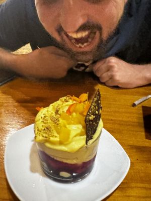Mousse de mango  at MESTIZA in Valencia