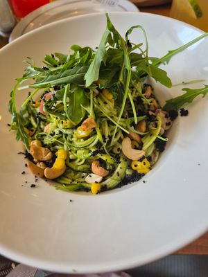 Zucchini noodles at MESTIZA in Valencia
