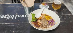 Delicious, beautifully presented, deeply flavoured ramen. at MESTIZA in Valencia