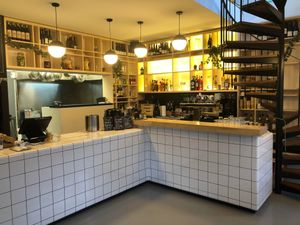 the bar  at Montroy Caféteria in Montreuil