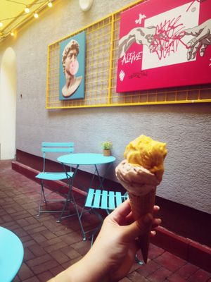 new beautiful paiting, ice cream still delicious ❤️ at Scoop in Zilina