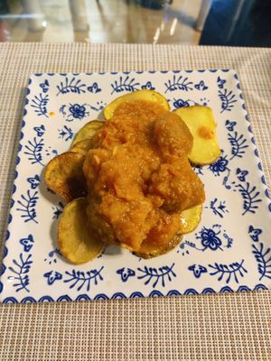 Eggplant meatballs at Bespoke in El Puerto De Santa Maria