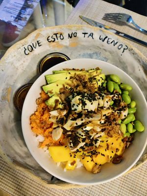 Vegan poke bowl at Bespoke in El Puerto De Santa Maria