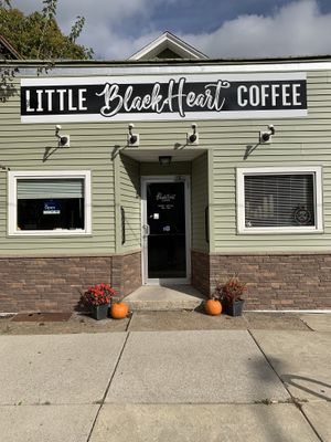 Outside  at Little Black Heart Coffee  in North Tonawanda