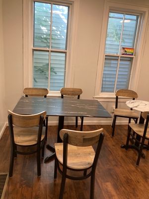 Back-of-the-shop seating  at Little Black Heart Coffee  in North Tonawanda