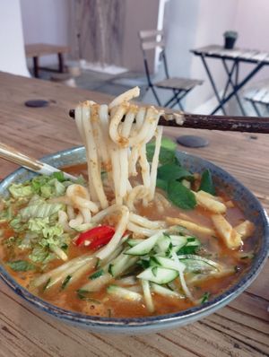 Penang Assam Laska at Origin Cafe 初 in Kulai