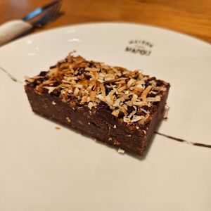Coconut brownie at Maison Marou Saigon in Ho Chi Minh City