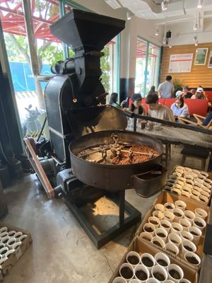 Cool chocolate roaster!  at Maison Marou Saigon in Ho Chi Minh City