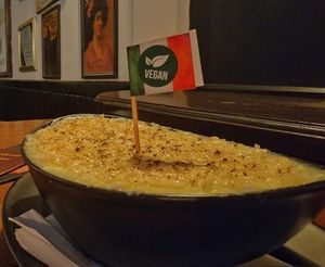Vegan Shepherds Pie …. Omni meat & Daiya cheese on top, & enough for two (or for me two meals) …. Yummy!  at The Irish Embassy in Koh Lanta