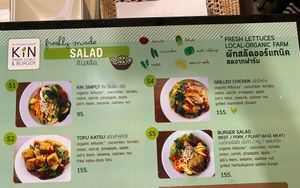 Salads at Kin Organic Soymilk & Burger in Chiang Mai