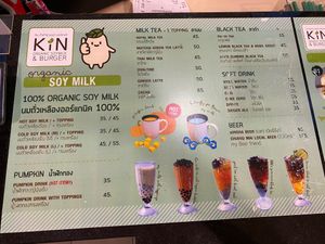 Beverages at Kin Organic Soymilk & Burger in Chiang Mai