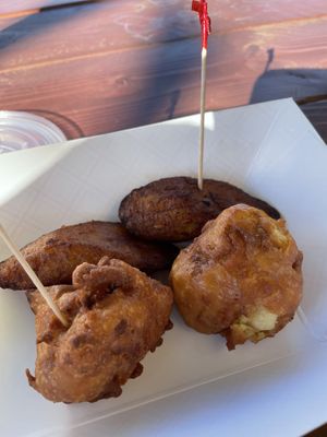 Cauliflower and plantains at Island Spice Vegan 707 in Hopland