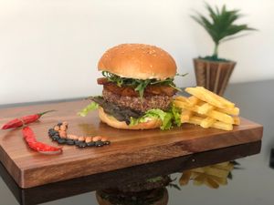 Vegan and veg Burgers at Better Burger in New Delhi