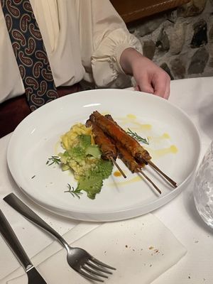 Arrosticini  at Osteria Casa Mia in Martignacco