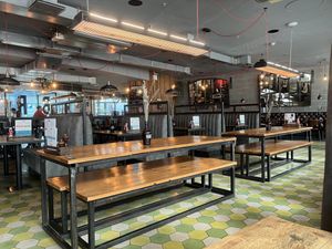 dinning room  at BrewDog - Canary Wharf in East London