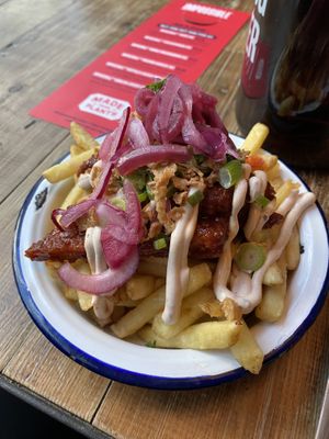 Impossible Korean Loaded Friess and  at BrewDog - Canary Wharf in East London