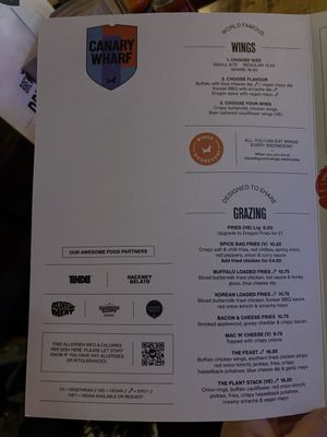 Note vegan cauliflower wings and vegan sauce  at BrewDog - Canary Wharf in East London