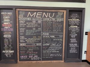 Menu at Revive Juice & Coffee Bar in Branson