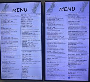 Menu as of 5/11/2024  at Revive Juice & Coffee Bar in Branson