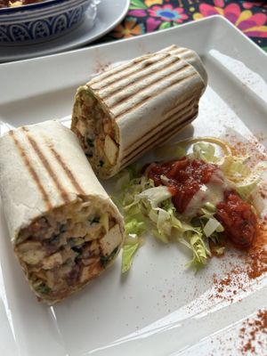 Tofu burrito (vegan cheese)  at No Manches in Wakefield