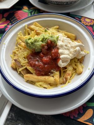 Vegan loaded fries   at No Manches in Wakefield