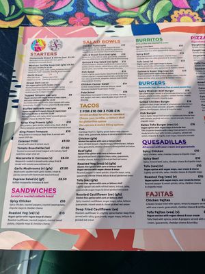 Menu at No Manches in Wakefield