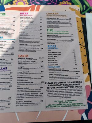 Menu at No Manches in Wakefield