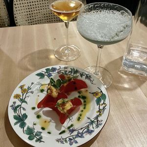 Red carrot dumplings   at Bloom in Chicago