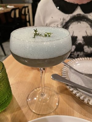 Drink with imitation egg white  at Bloom in Chicago