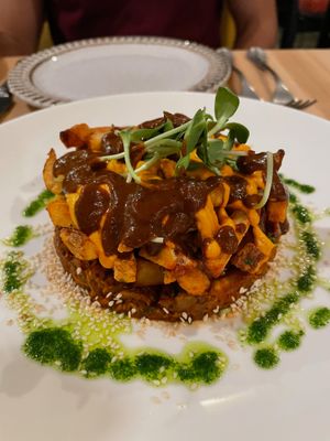 Deconstructed poutine at Bloom in Chicago