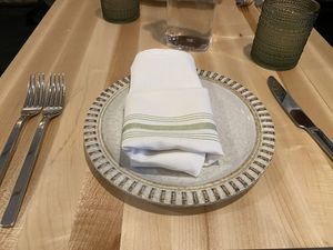 Dining set-up at Bloom in Chicago