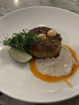 Crab cake   at Bloom in Chicago