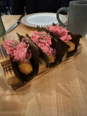 Turnip causa at Bloom in Chicago