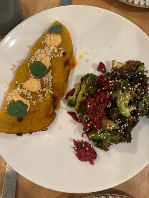 Sun dried tomato and romesco omelette  at Bloom in Chicago