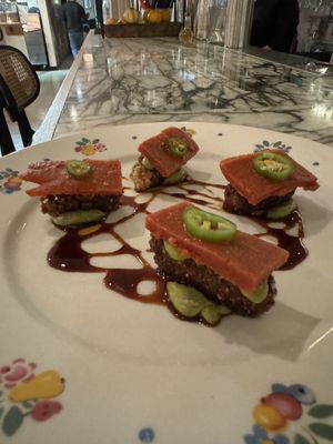 Sundried tomato sashimi —recommended!  at Bloom in Chicago