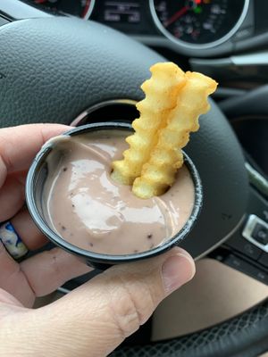 Fries with blackberry mayo  at Slutty Vegan - Edgewood in Atlanta