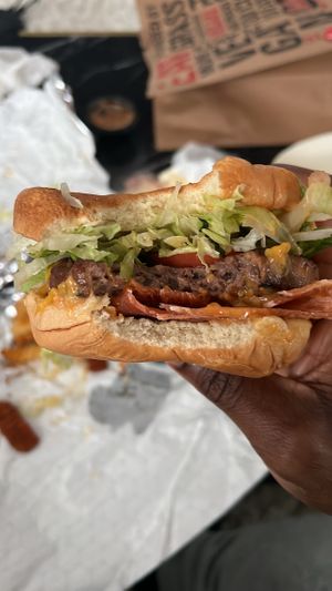Inside of the burger  at Slutty Vegan - Edgewood in Atlanta