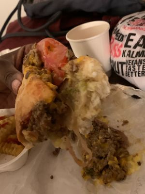 Close up of "Hollywood Hooker" sandwich

 at Slutty Vegan - Edgewood in Atlanta