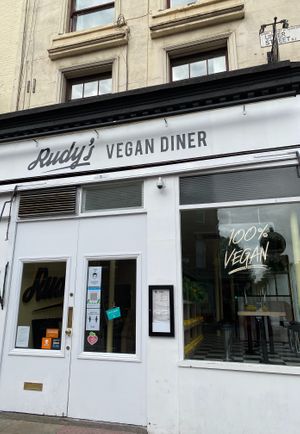 Entrance  at Rudy's Vegan Butcher & Diner in North London