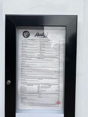Menu-July 2021 at Rudy's Vegan Butcher & Diner in North London