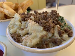 Mac’n’cheese at Rudy's Vegan Butcher & Diner in North London