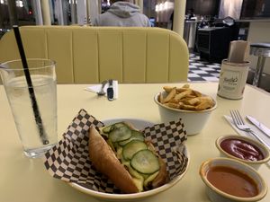Table for one😄 at Rudy's Vegan Butcher & Diner in North London