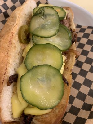 Philly Cheeze Steak  at Rudy's Vegan Butcher & Diner in North London