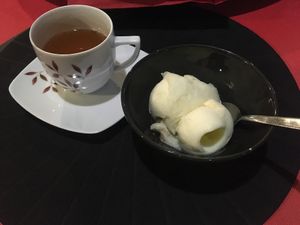 Mandarin sorbet at Wan-Chai Chinese Restaurant in Paralimni