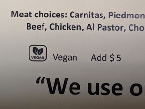 Passing on eating here given the $5 charge to remove ingredients. at Mi Corazon Mexican Cuisine in Cannon Beach