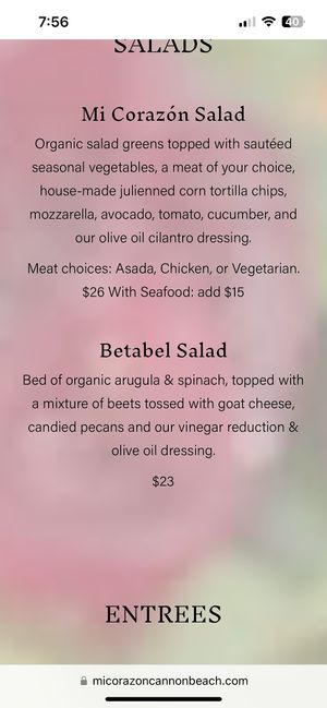  at Mi Corazon Mexican Cuisine in Cannon Beach