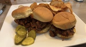 Jackfruit Sliders (it’s a secret menu item)  at Initial Q in Spartanburg